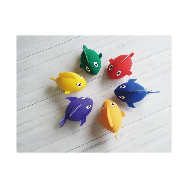 I032 Roly-poly fish set of 6